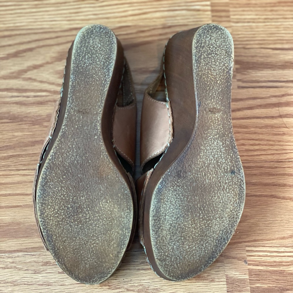 Spring Step Wedge Light Brown Heels - Picture 6 of 6